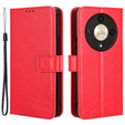 Flip case for Honor Magic 6 Lite 5G, Crazy Horse Wallet, red