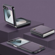 Case for Samsung Galaxy Z Flip7 FE / Z Flip6, CASEME Litchi Leather, purple