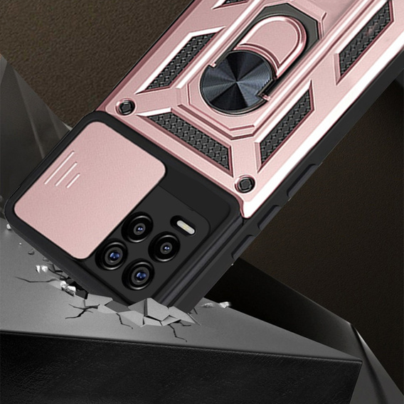 Case for Realme 8 / 8 Pro, CamShield Slide, pink rose gold