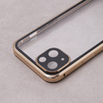 Case for iPhone 13, Magnetic Dual Glass, gold