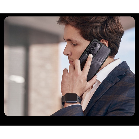 DuxDucis case for Oppo Reno 12, Aimo case, transparent / black