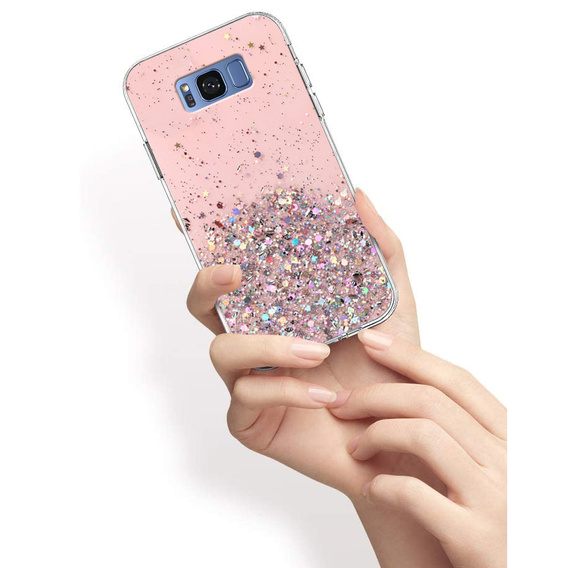 Case for Samsung Galaxy S8, Glittery, pink