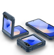 Armored Case for Samsung Galaxy Z Flip7 FE / Z Flip6, Dexnor Clip Holder, dark blue