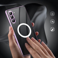 Magnetic Dual Glass MagSafe case for Samsung Galaxy S24+ Plus, purple
