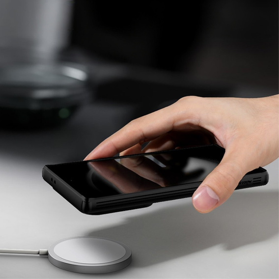 NILLKIN Case for Samsung Galaxy S24 Ultra, Silicone CamShield Case for MagSafe, black
