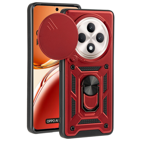 Case for Oppo Reno 12FS / 12F, CamShield Slide, red
