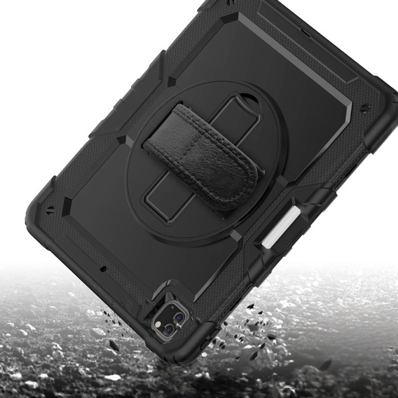 Armored Case for iPad Pro 12.9 2022 / 2021 / 2020 / 2018, protective 360 with stylus slot, black