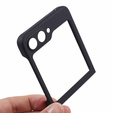 Case for Samsung Galaxy Z Flip5 5G, Aramid Fiber Cover, black