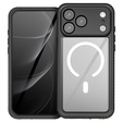 Redpepper case for iPhone 17 Pro Max, IP68 waterproof, for MagSafe, clear with black sides