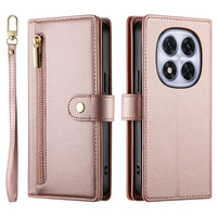 Flip case for Xiaomi Redmi Note 14 Pro 5G / Poco X7 5G, Wallet Zipper Pocket, pink