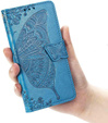 Flap case for Oppo Reno 14F, wallet, Butterfly, blue