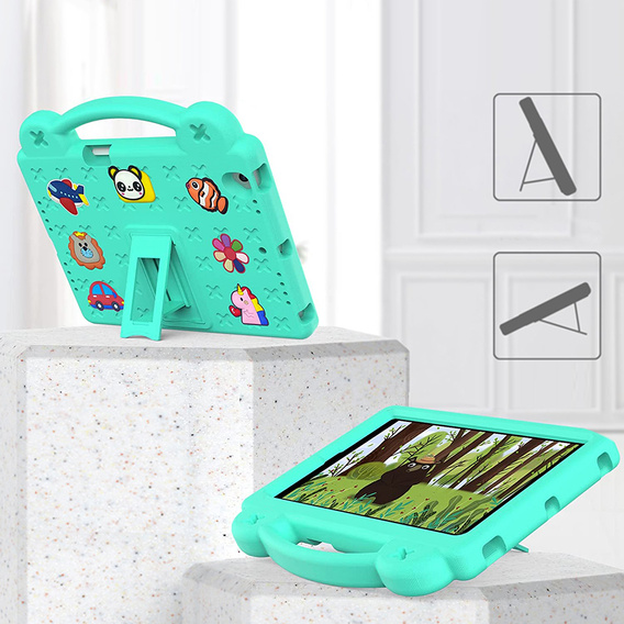 Children's case for Lenovo Tab M10 X505F X605F / Tab P10-X705F/L / Huawei T5 10.1, Cute Patterns, with stand, green