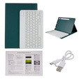 Case + keyboard Galaxy Tab S7+ Plus / S8+ Plus /S7 FE T730 T733, Pen Slot, green