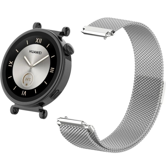 Milanese bracelet 18mm for Garmin Vivoactive 4S, Black