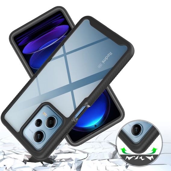 Case for Xiaomi Redmi Note 12 Pro 5G / POCO X5 Pro 5G, Shockproof, with film, black