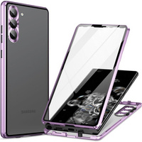 Case for Samsung Galaxy S23 Plus, Magnetic Dual Glass, purple