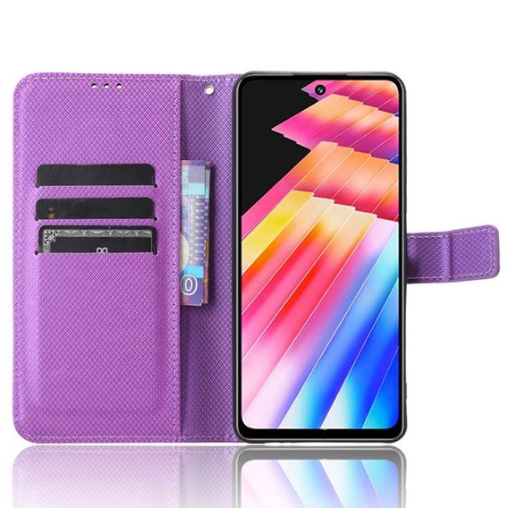 Flip case for Infinix Hot 30i, Wallet Smart Magnet, purple