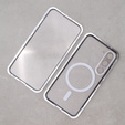 Magnetic Dual Glass MagSafe case for Samsung Galaxy S23, silver