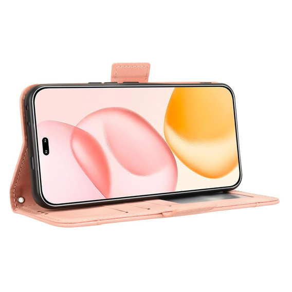 Flip case for Honor 400 Pro 5G, Card Slot, pink