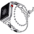 Women's bracelet for Apple Watch 1/2/3/4/5/6/7/8/9/SE 38/40/41mm, silver / black