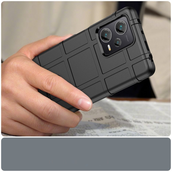 Case for Xiaomi Redmi Note 12 Pro+ 5G, Rugged Shield, black