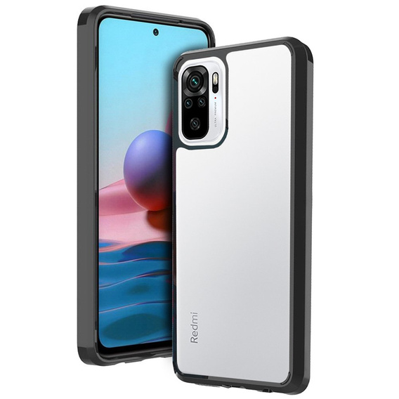 Case for Xiaomi Redmi Note 10/10S, Fusion Hybrid, transparent / black