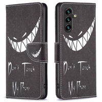 Flip case for Samsung Galaxy A05s, Wallet, Don't Touch My Phone, black