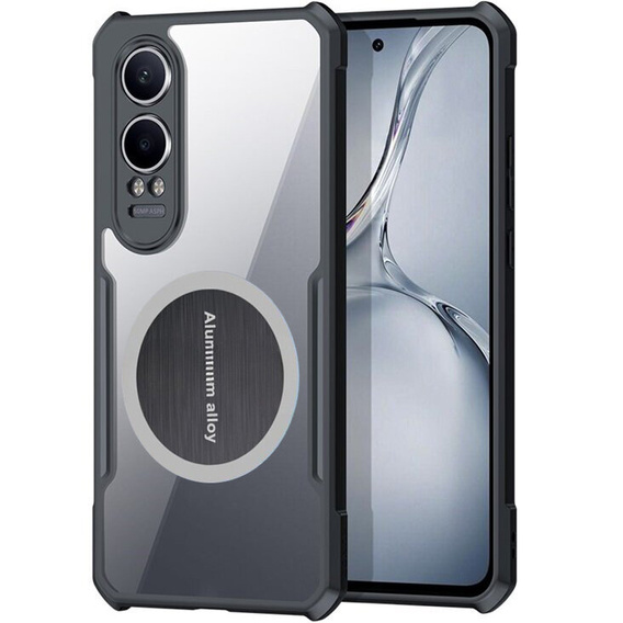 Case for OnePlus Nord CE4 Lite, with magnetic sheet, transparent / black
