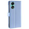 Flip case for Oppo A78 4G, Wallet Zipper Pocket, blue