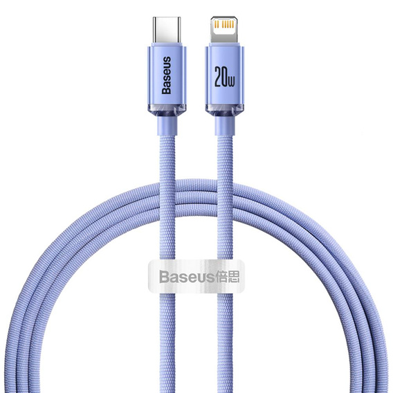 Baseus Crystal Shine USB-C to Lightning Cable, 1.2 m, 20W, for Apple Devices (Lightning)
