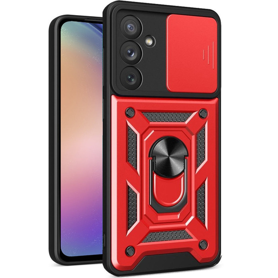 Case for Samsung Galaxy A54 5G, CamShield Slide, red