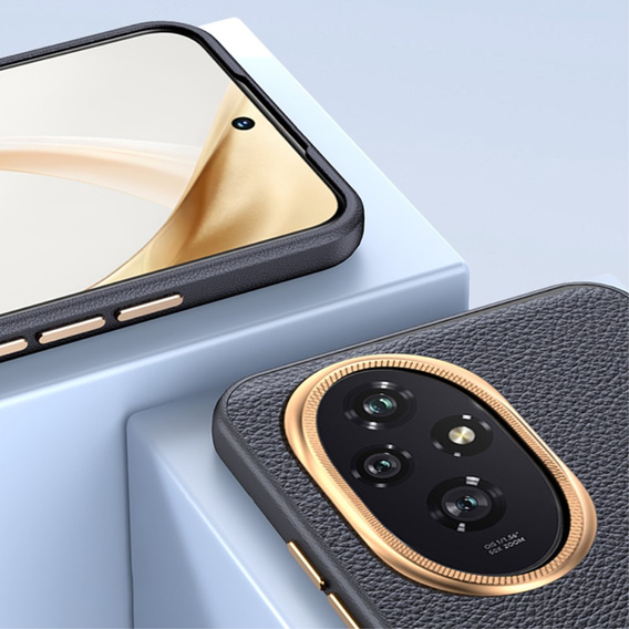 Leather case for Honor 200 Pro 5G, leather hybrid, black