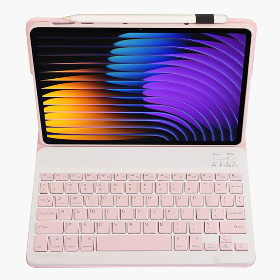 Case with bluetooth keyboard for Xiaomi Pad 7 / 7 Pro, Pink