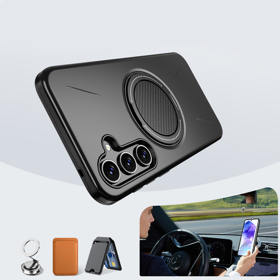 MagSafe case with stand for Samsung Galaxy A37 5G, black