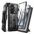 Case for Samsung Galaxy S24 Ultra, Tongate MECH with belt clip, black
