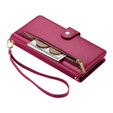 Flip case for iPhone 16 Plus, Wallet Zipper Pocket, red