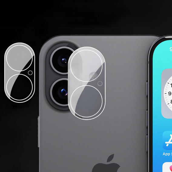 Tempered Camera Glass for iPhone 16 / 16 Plus, transparent
