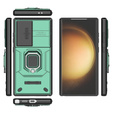 Case for Samsung Galaxy S24 Ultra, KickStand Camera Lens, green