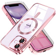 Case for iPhone 11, Electro MagSafe, pink + Screen Glass