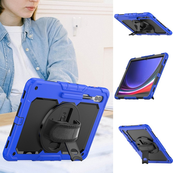 Case for Samsung Galaxy Tab S9 Ultra, Armor Protective, Blue / Black