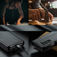 CASEME flip case for Samsung Galaxy Z Fold6 5G, Litchi Wallet, black