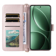 Crossbody Leather Wallet flip case for Xiaomi Poco F7 Pro, pink