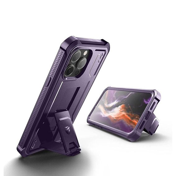 Armored case for iPhone 14 Pro Max, Dexnor Full Body, purple