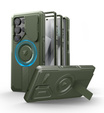 Armored case for Samsung Galaxy S25 Ultra, Dexnor CamProtect MagSafe, green (Two frames)