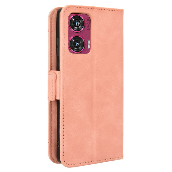 Flip case for Motorola Edge 50 Fusion 5G, Card Slot, pink