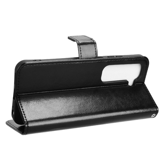 Flip case for Infinix Hot 50 4G, Crazy Horse Wallet, black