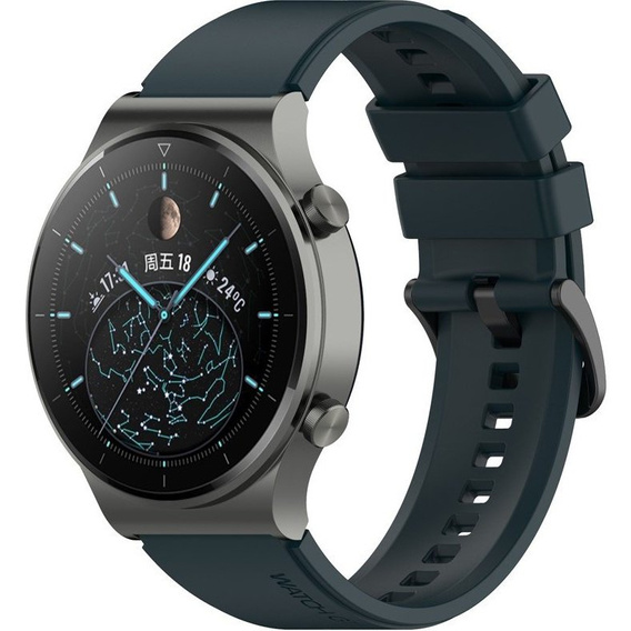 Silicone strap for Huawei Watch GT 2 Pro - Blackish Green