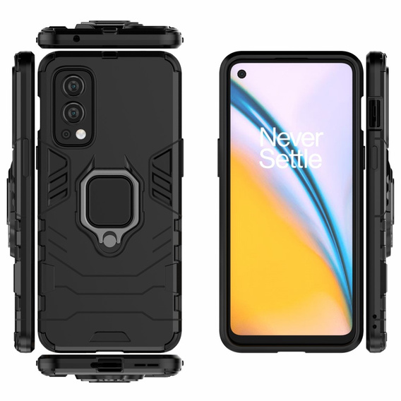 Case for OnePlus Nord 2 5G, Kickstand Ring, black