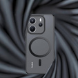 Case for Xiaomi Redmi Note 14 4G, for MagSafe, ERBORD Matt Case, black + Screen Glass