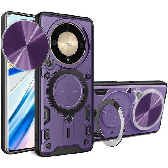 Armor case for Honor Magic 6 Lite 5G, CamShield Slide, purple